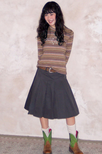 Sugar Melody Striped Long-Sleeved Top