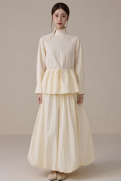 Romantic Cloud A-Line Skirt