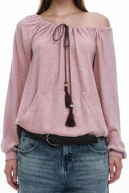 Bohemian One-Shoulder Top