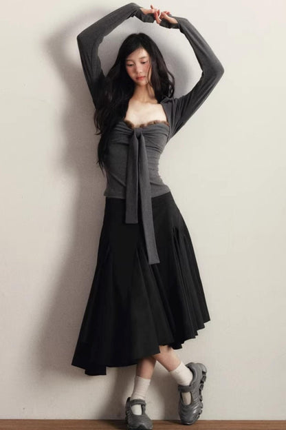 Deep Flower Bandeau Top Set -Up