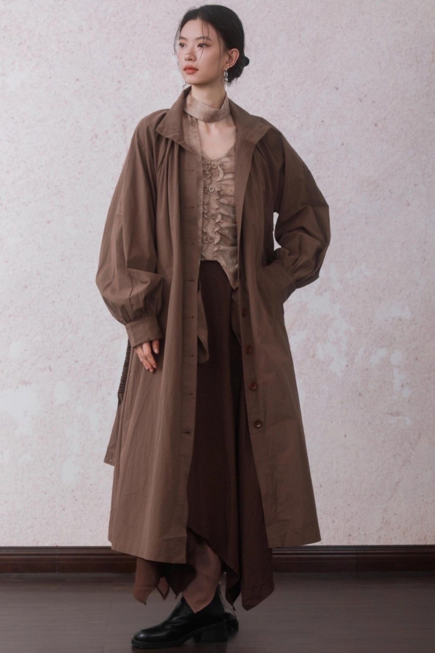 Matte Apricot V-Neck Knitted Top