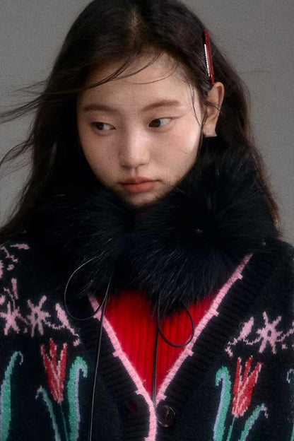 French-Style Fox Fur Neck Warmer