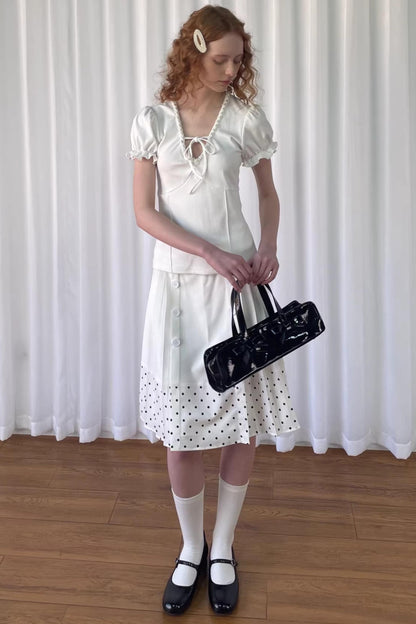 Patchwork Polka Dot Skirt