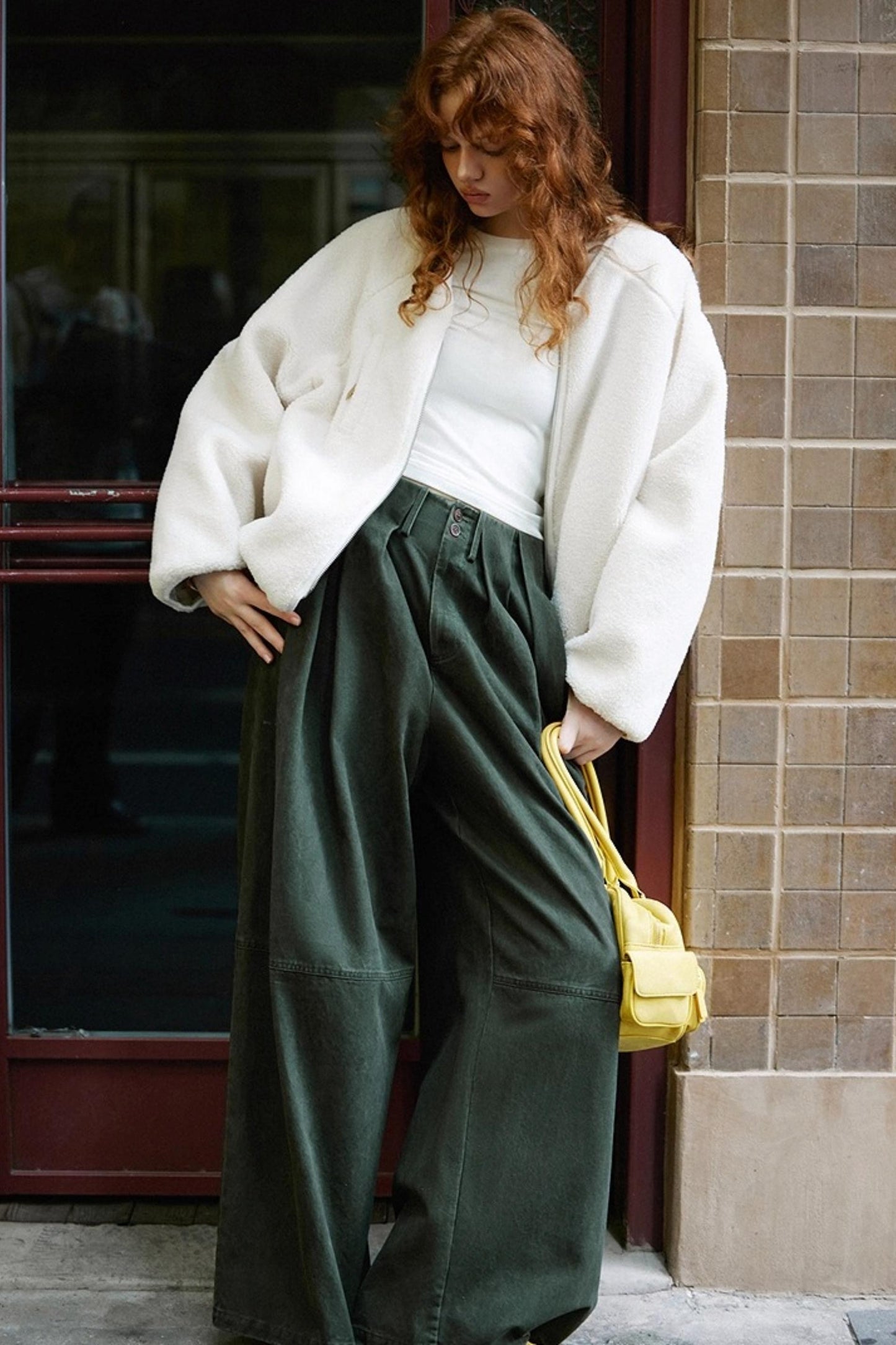 Waist Pleated Cargo Pants