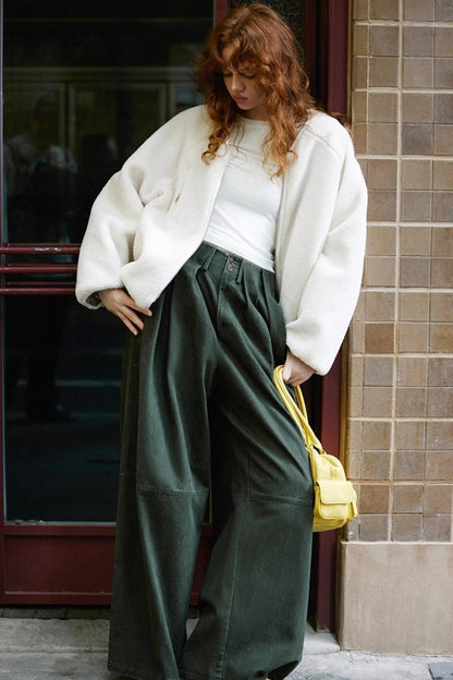 Waist Pleated Cargo Pants