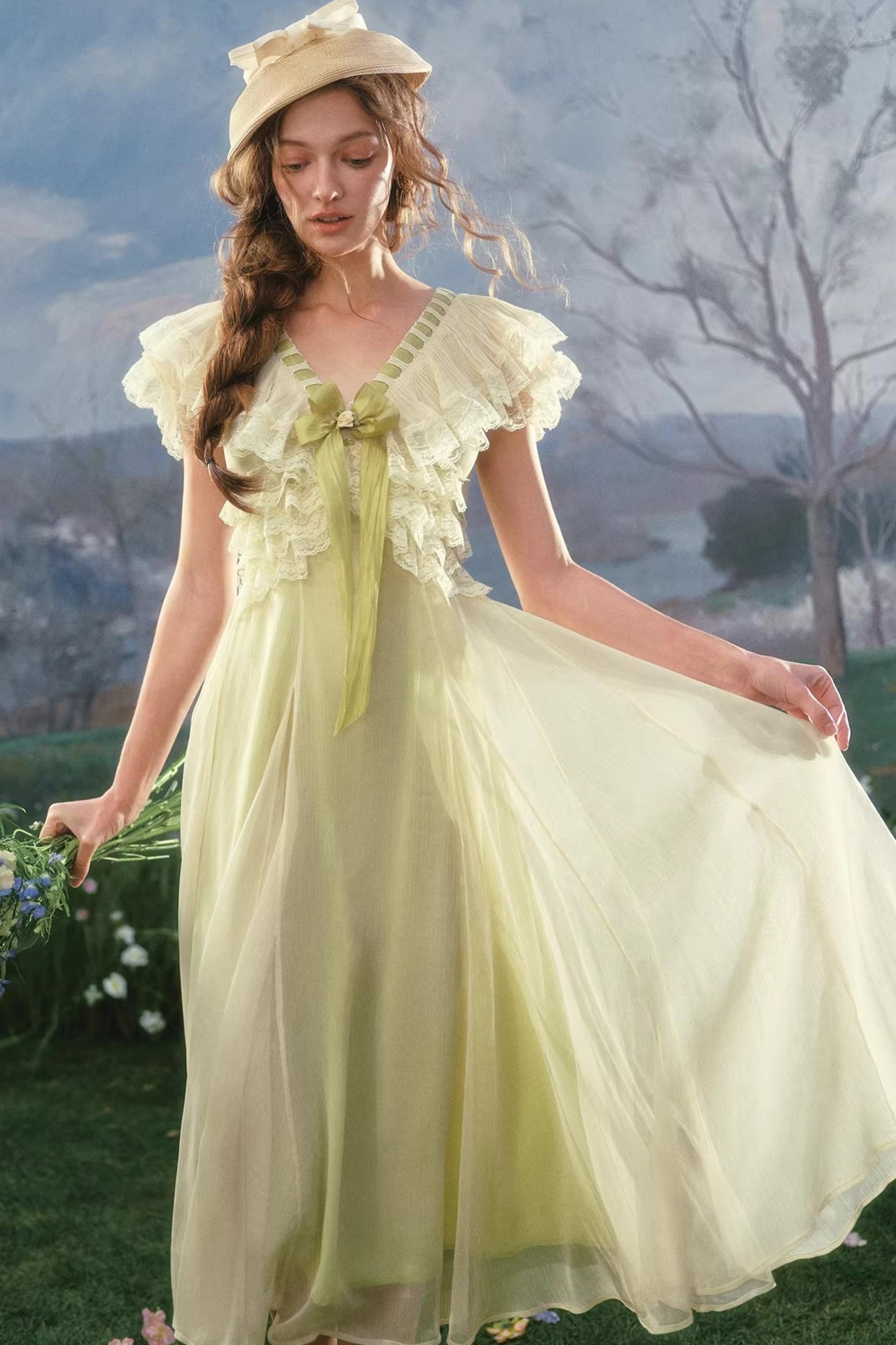 Spitzenkleid Grüne Fee