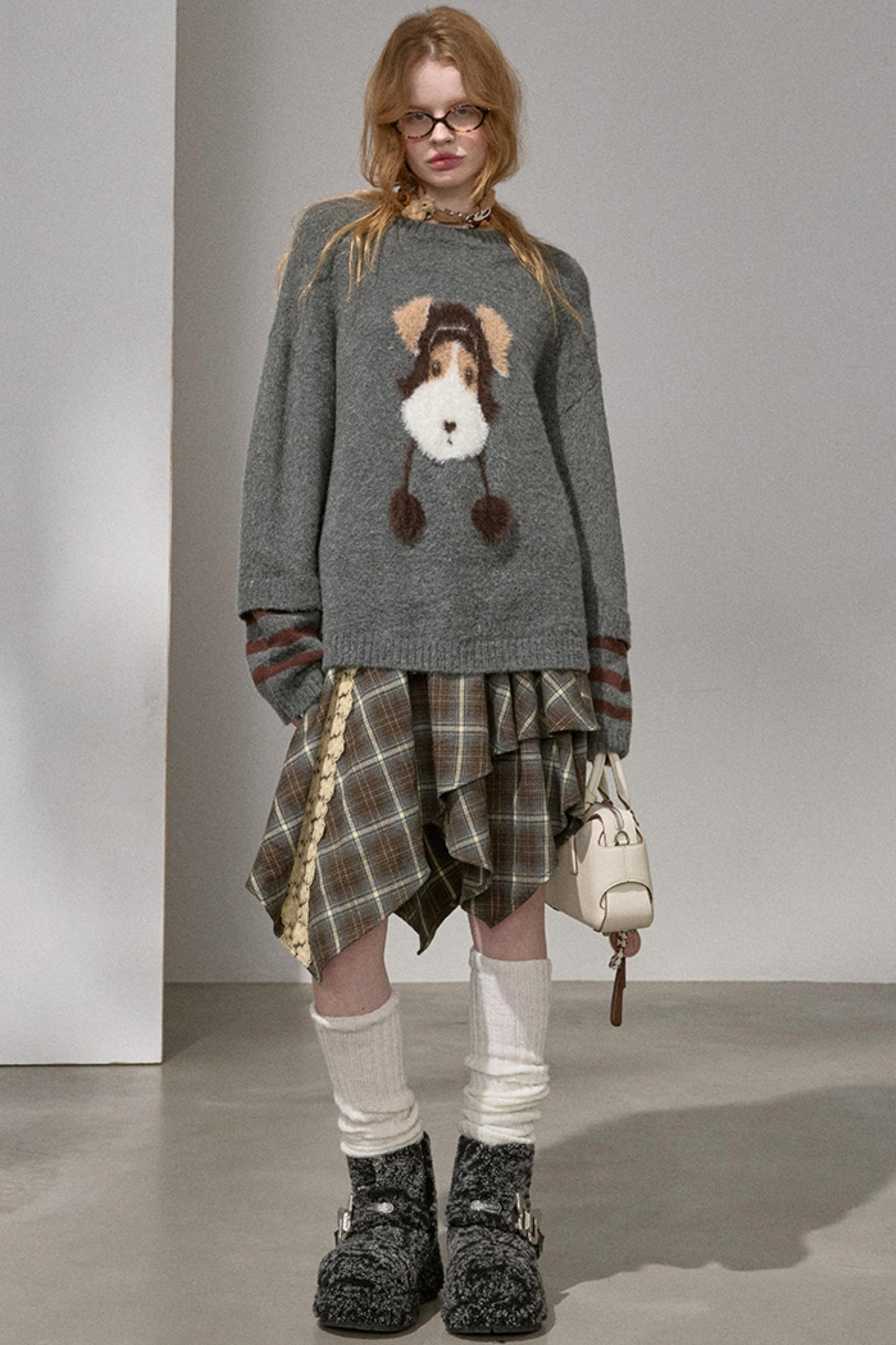 Hat and Puppy Knitted Top