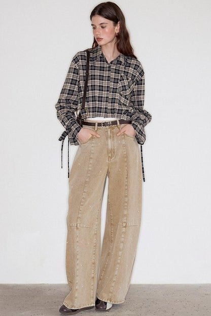 Vintage Plaid Long Sleeve Shirt