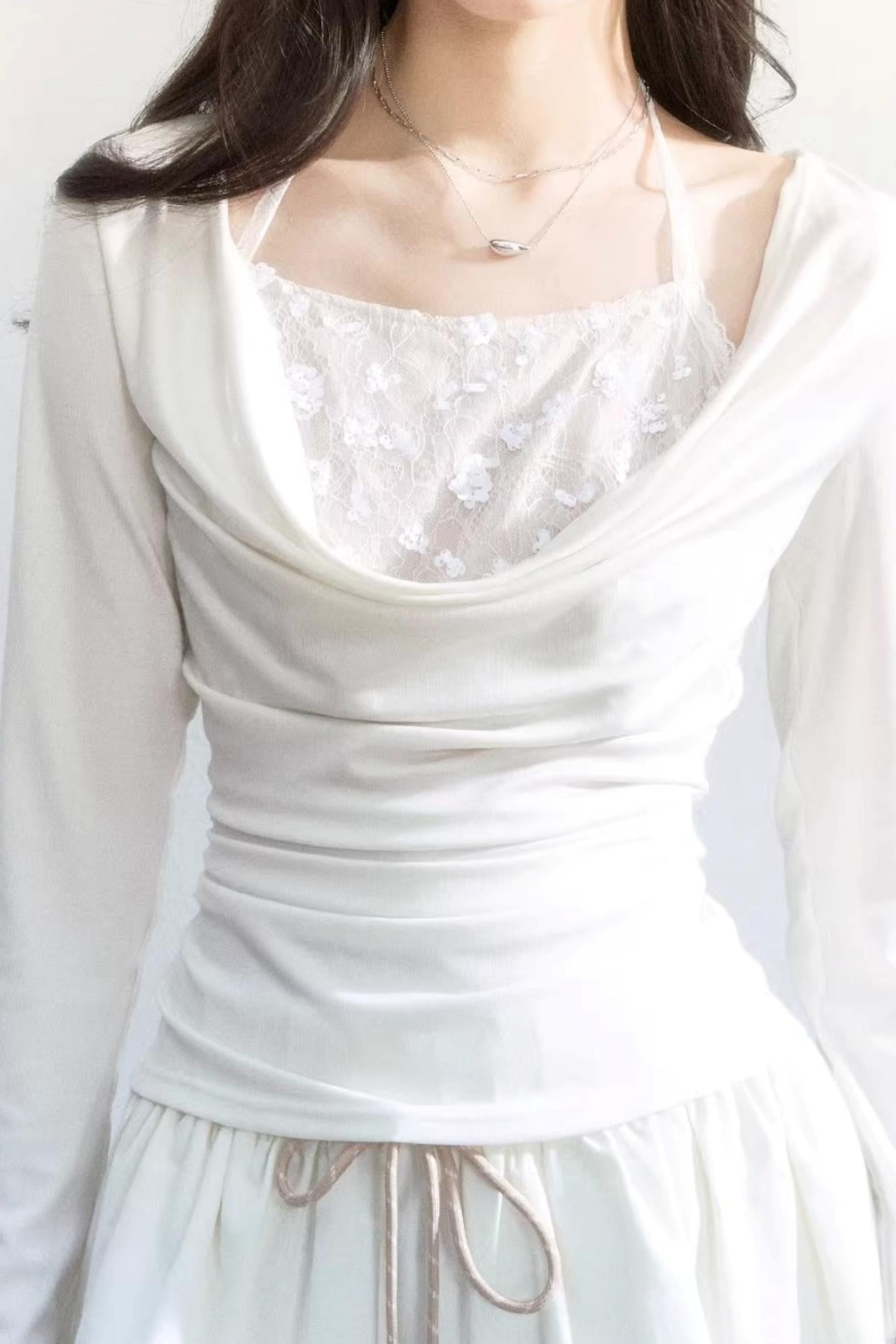 Wind-Blown Collar Top