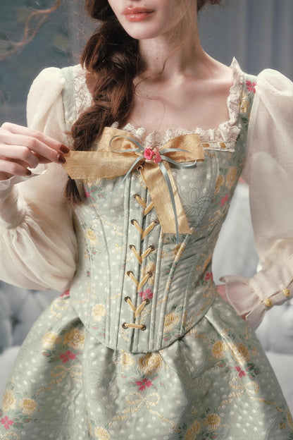 French Vintage Herringbone Dress