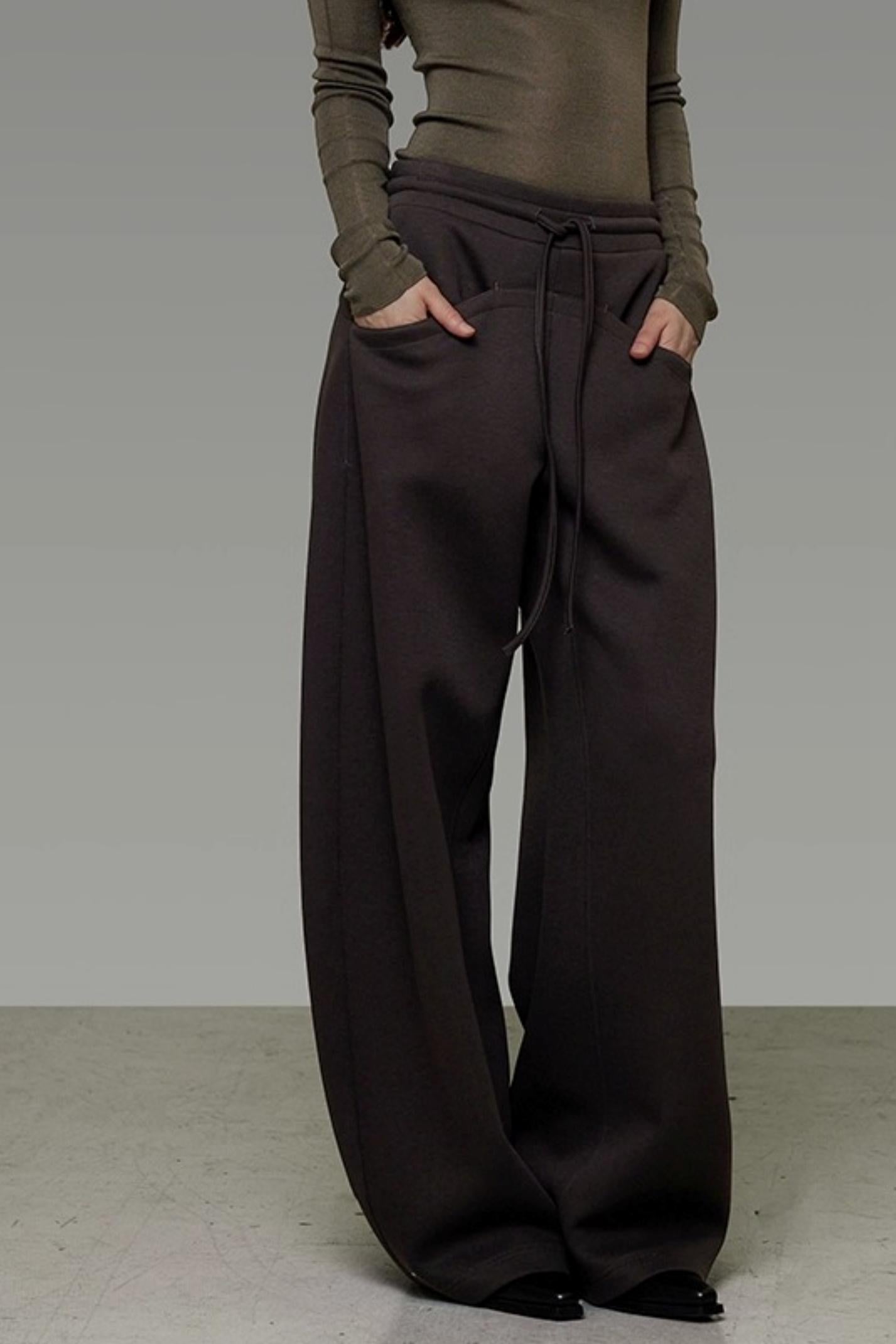 Smooth Drape Wide-Leg Pants
