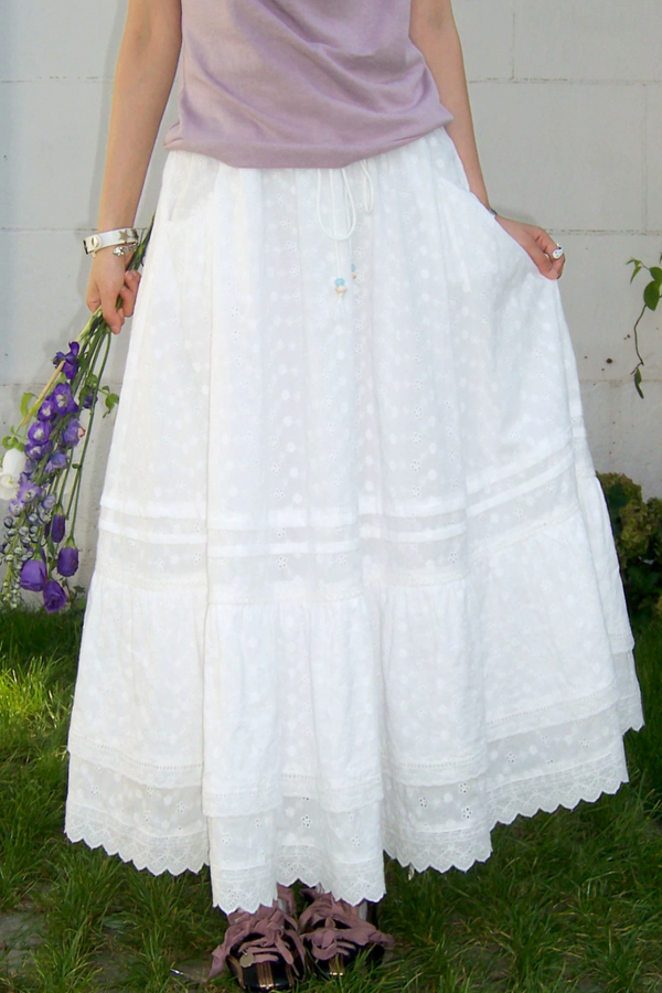Waltz Patchwork A-Line Skirt