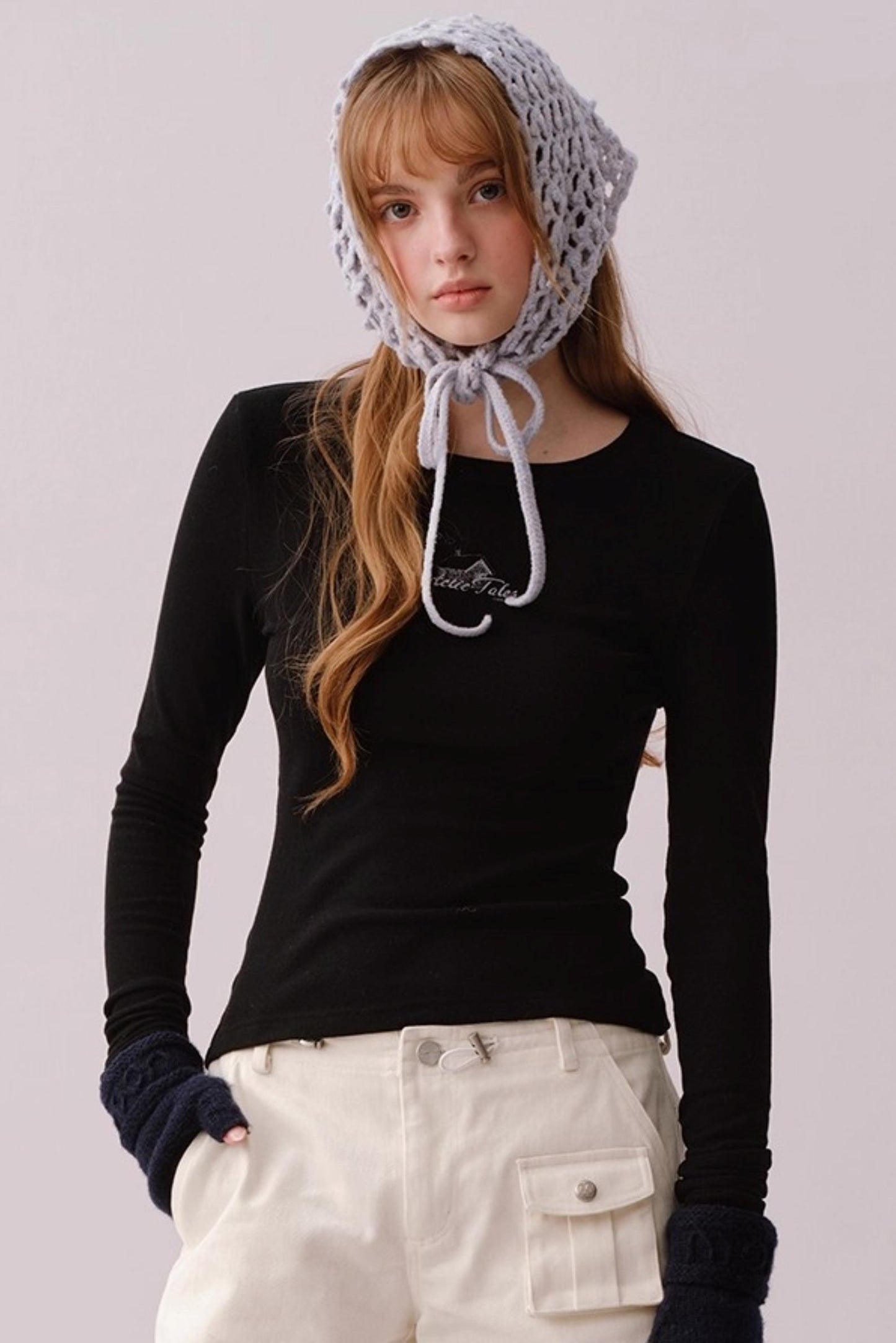 Hand-Crocheted Wool Blend Scarf