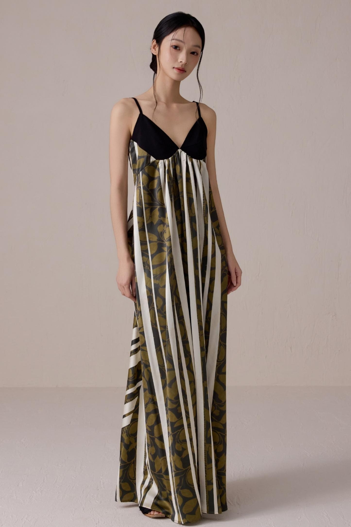 Striped V-Neck Dress