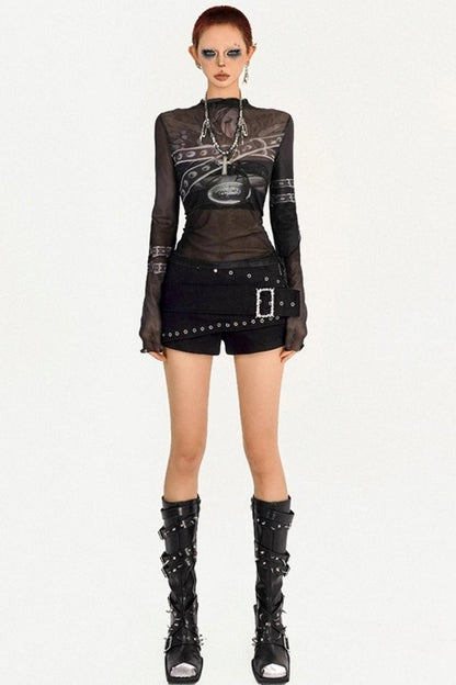 Ultra Punk Hot Black Shorts