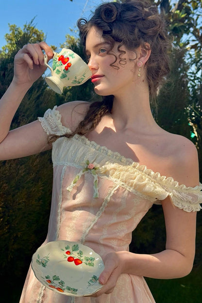 Lace One-Shoulder Dress