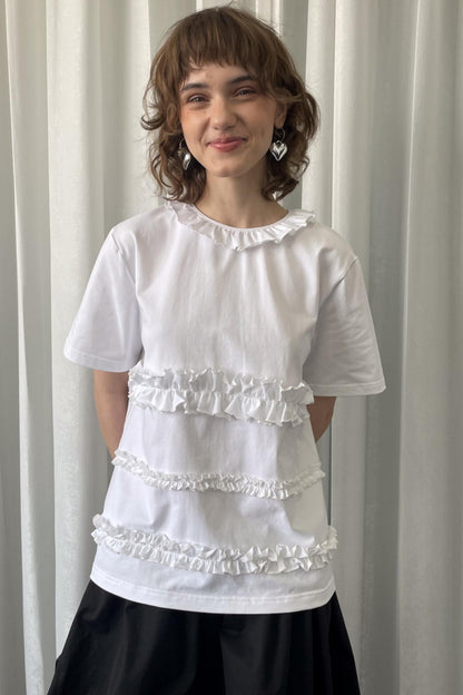 Whimsical White Drawstring Tee