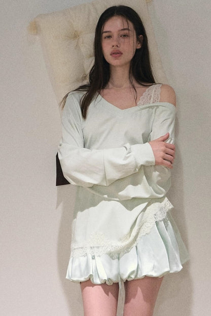 Slanted Shoulder Sweatshirts