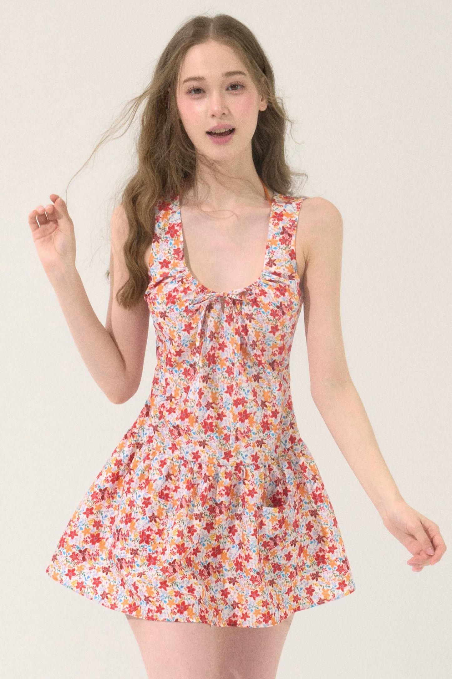 Vintage Floral A-Line Dress