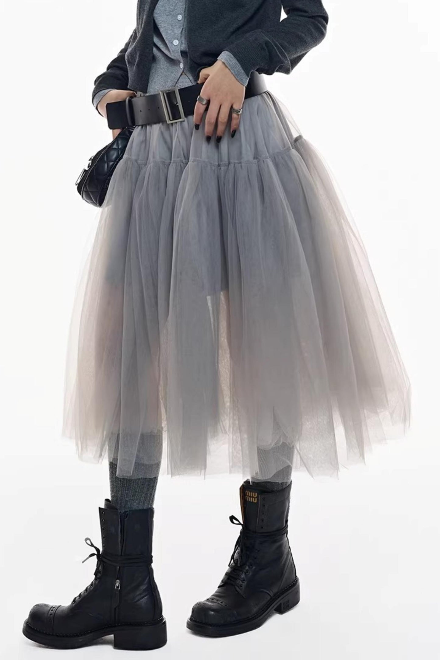 Holiday Edition Smoky Gray Tulle Skirt