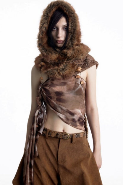 Snow Particles Wool Scarf