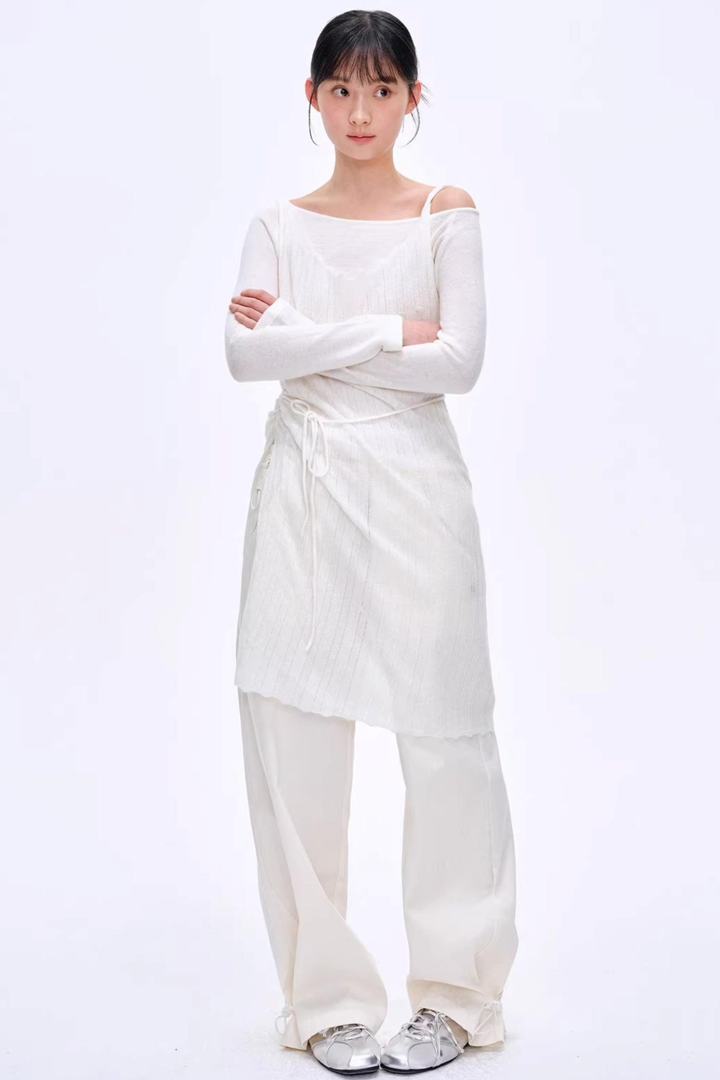 Lyocell Color-Block Pants