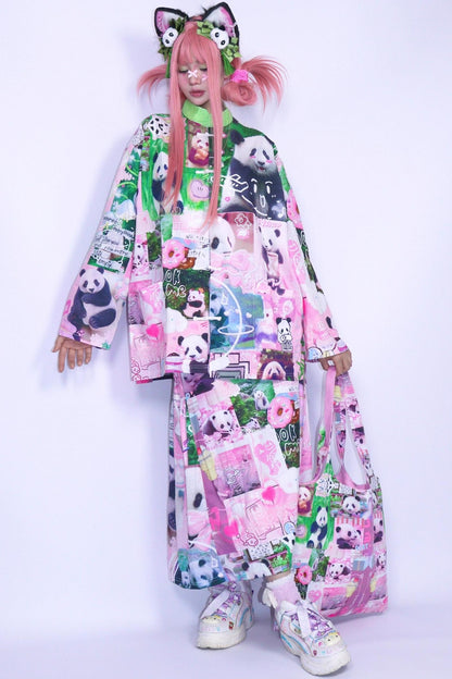 Panda Collage Printed Tang Top