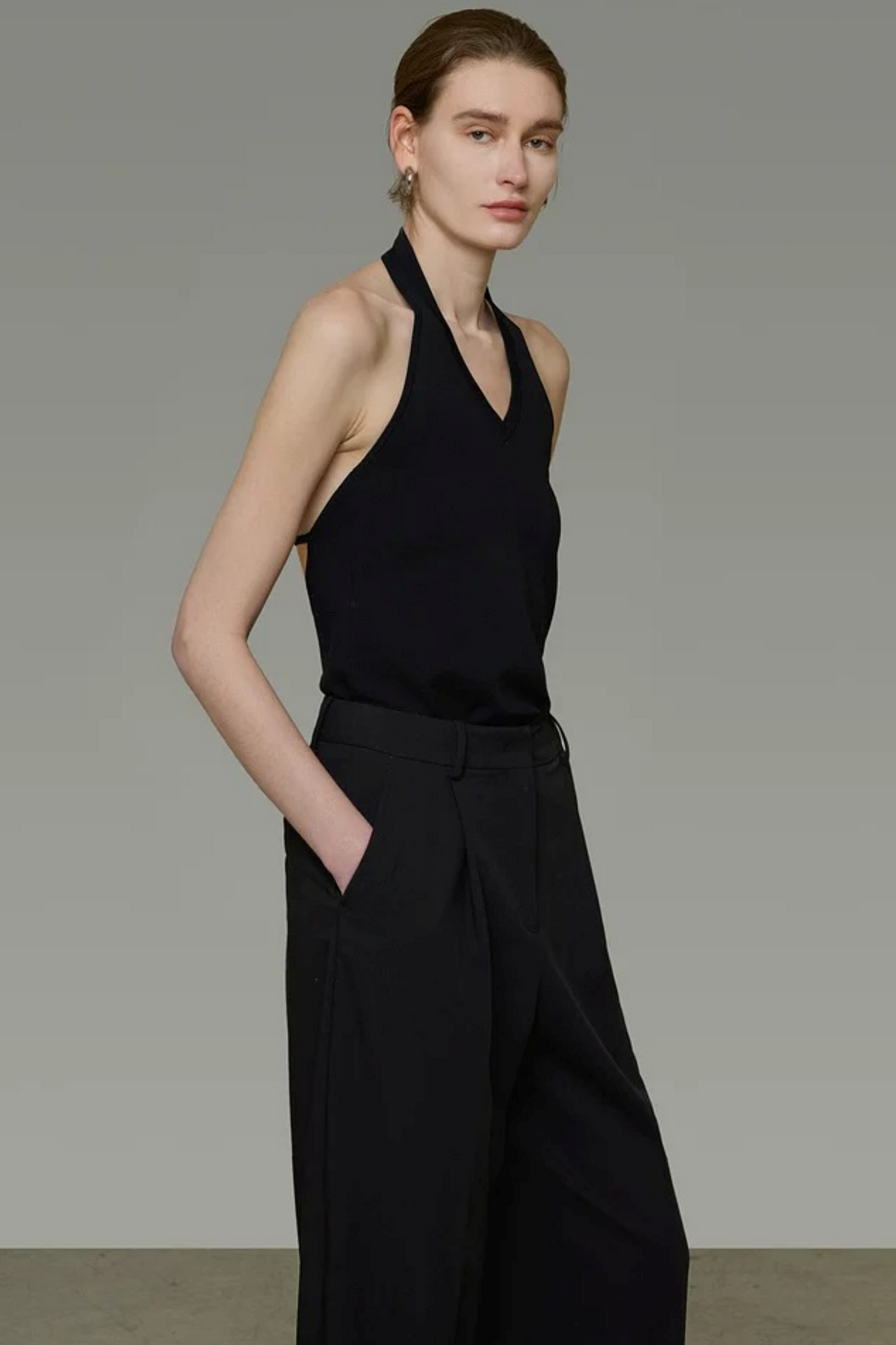 Unspoken Black Backless Camisole