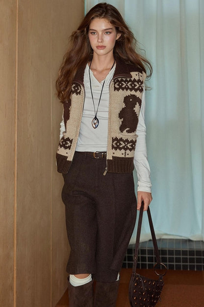 Rabbit Wool Cardigan