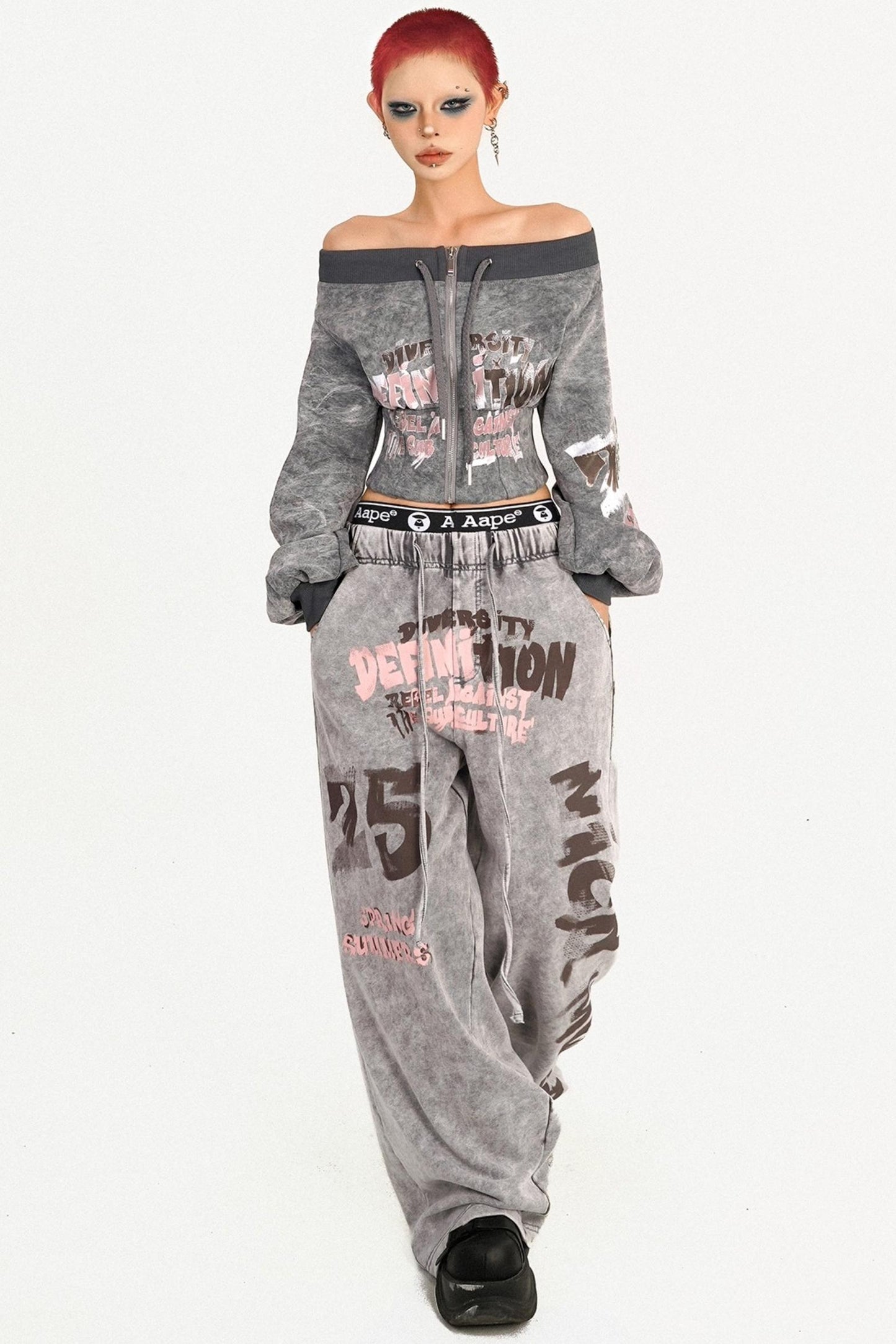 Cool Retro Punk Girl Sweatshirt