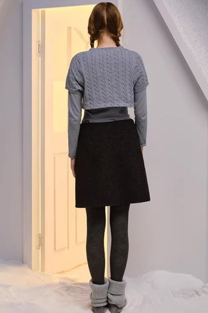 Twisted Pattern Cardigan Set