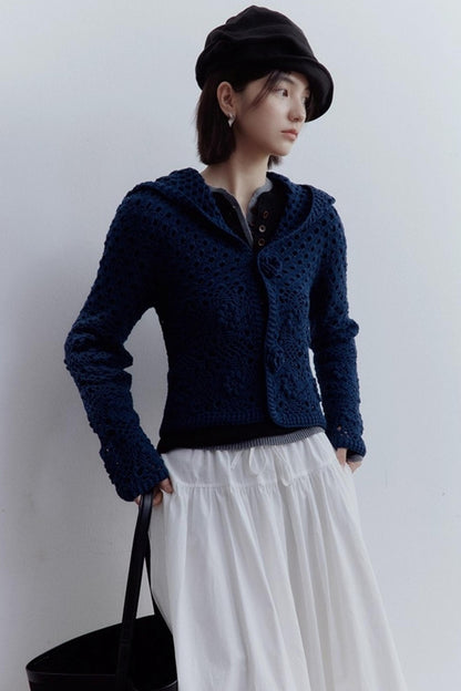 Midnight Rose Knitted Cardigan