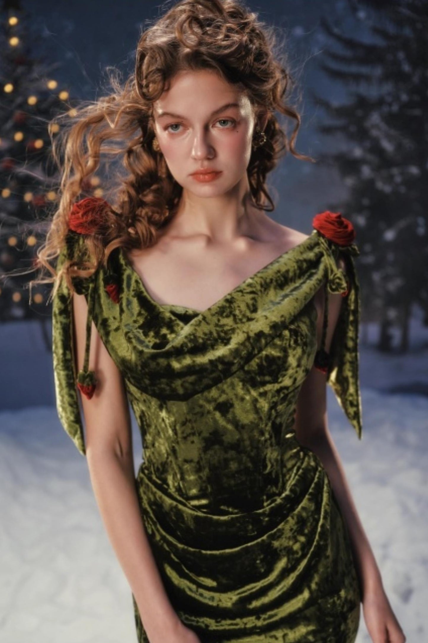 Lace Velvet Rose Dress