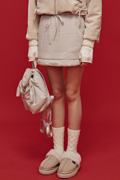 Embroidered Quilted Lyocell Backpack