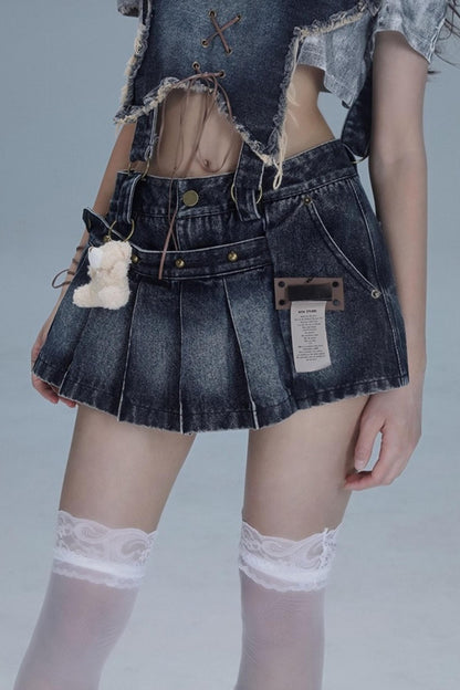 Denim Bib Culottes Set-Up