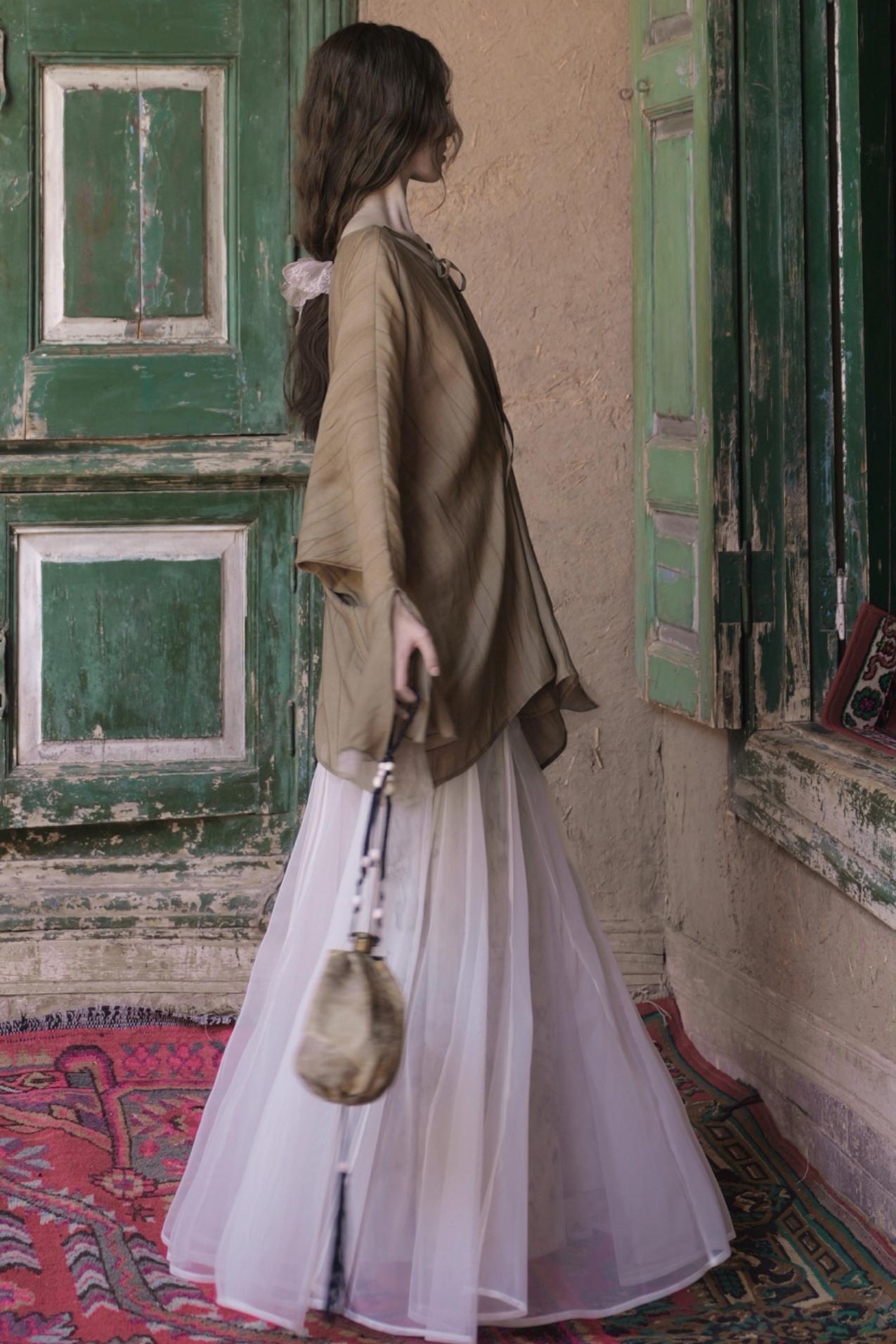 French Romantic Tencel Mesh Skirt Set-Up