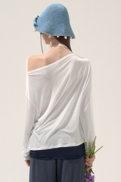 Asymmetrical Printed T-Shirt