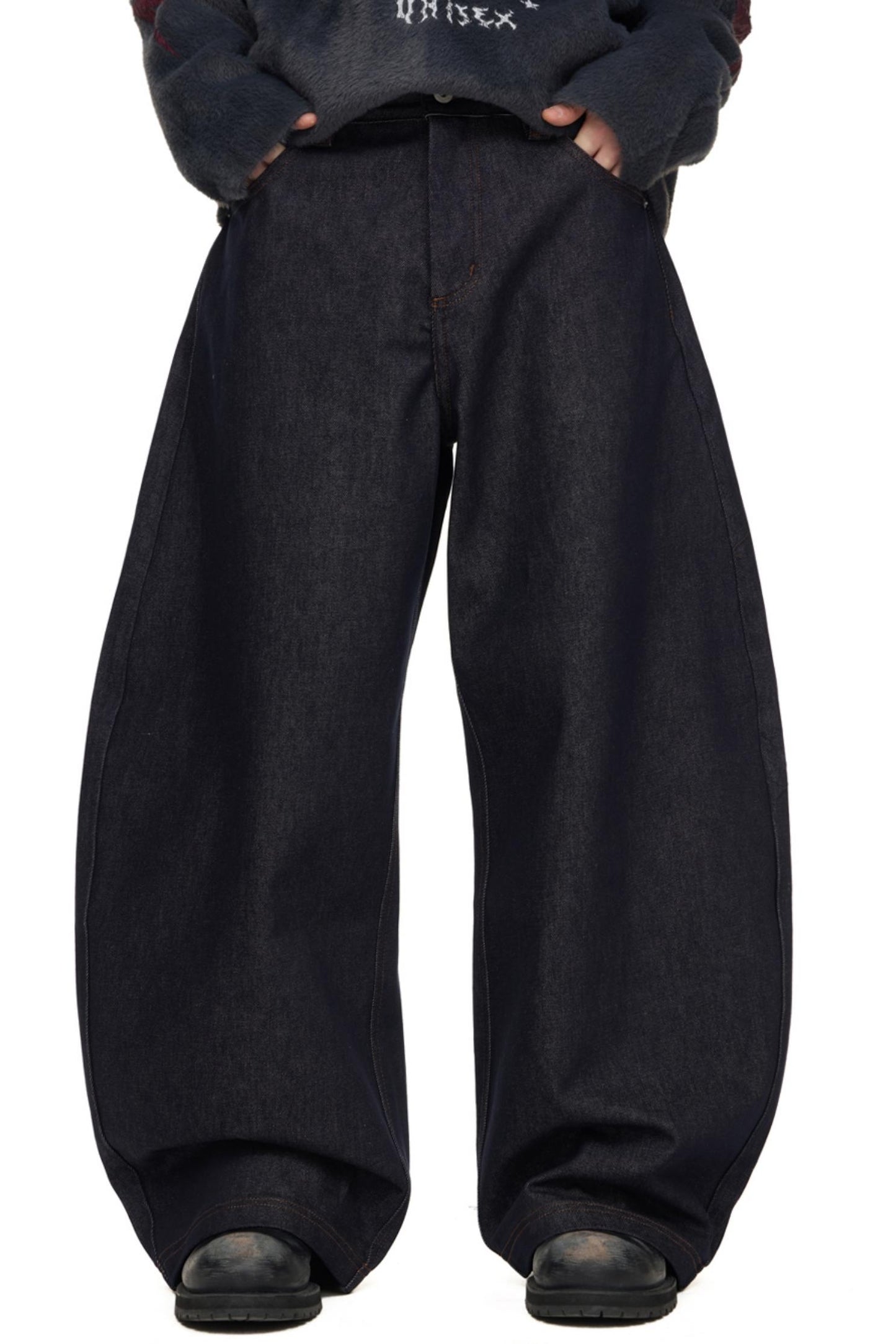 Vintage Wide Leg Cow Denim Jeans