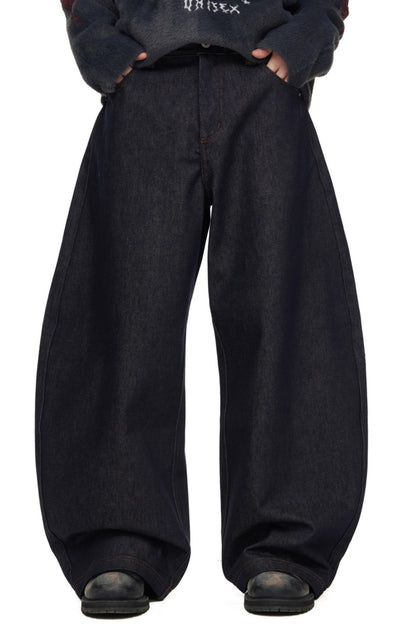 Vintage Wide Leg Cow Denim Jeans