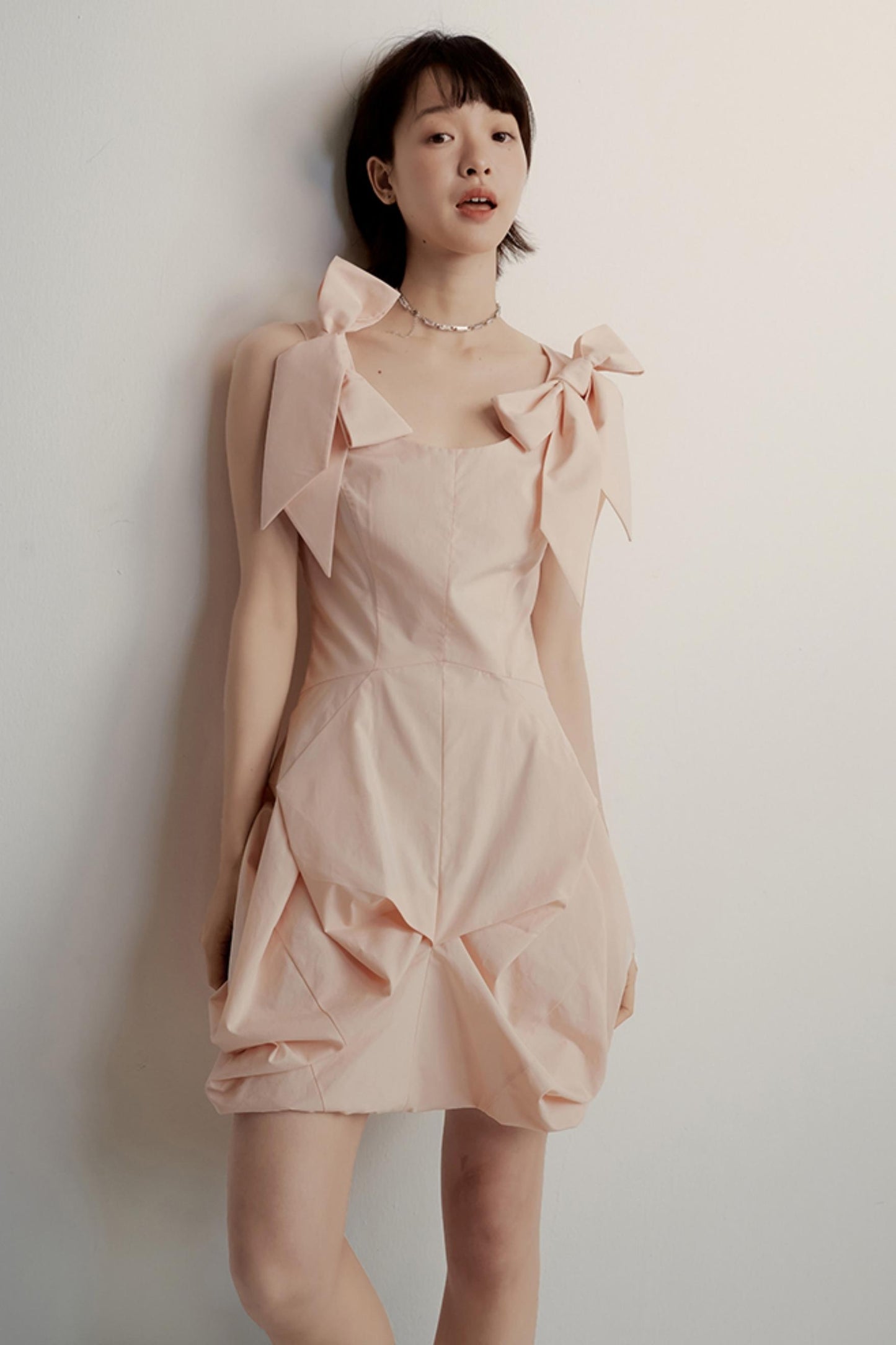 Pink Noise Bow Dress