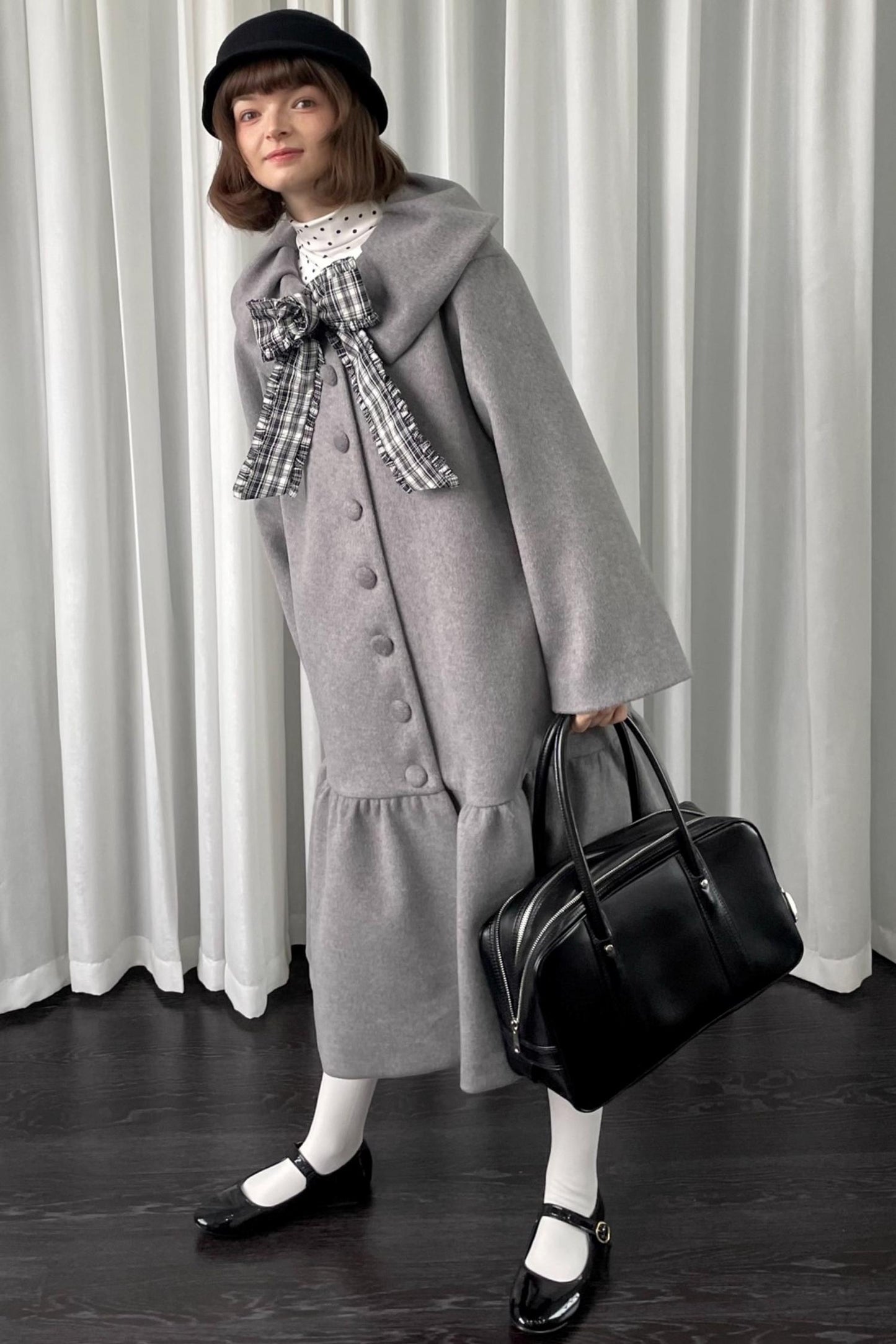 Vintage Plaid Bow Brooch