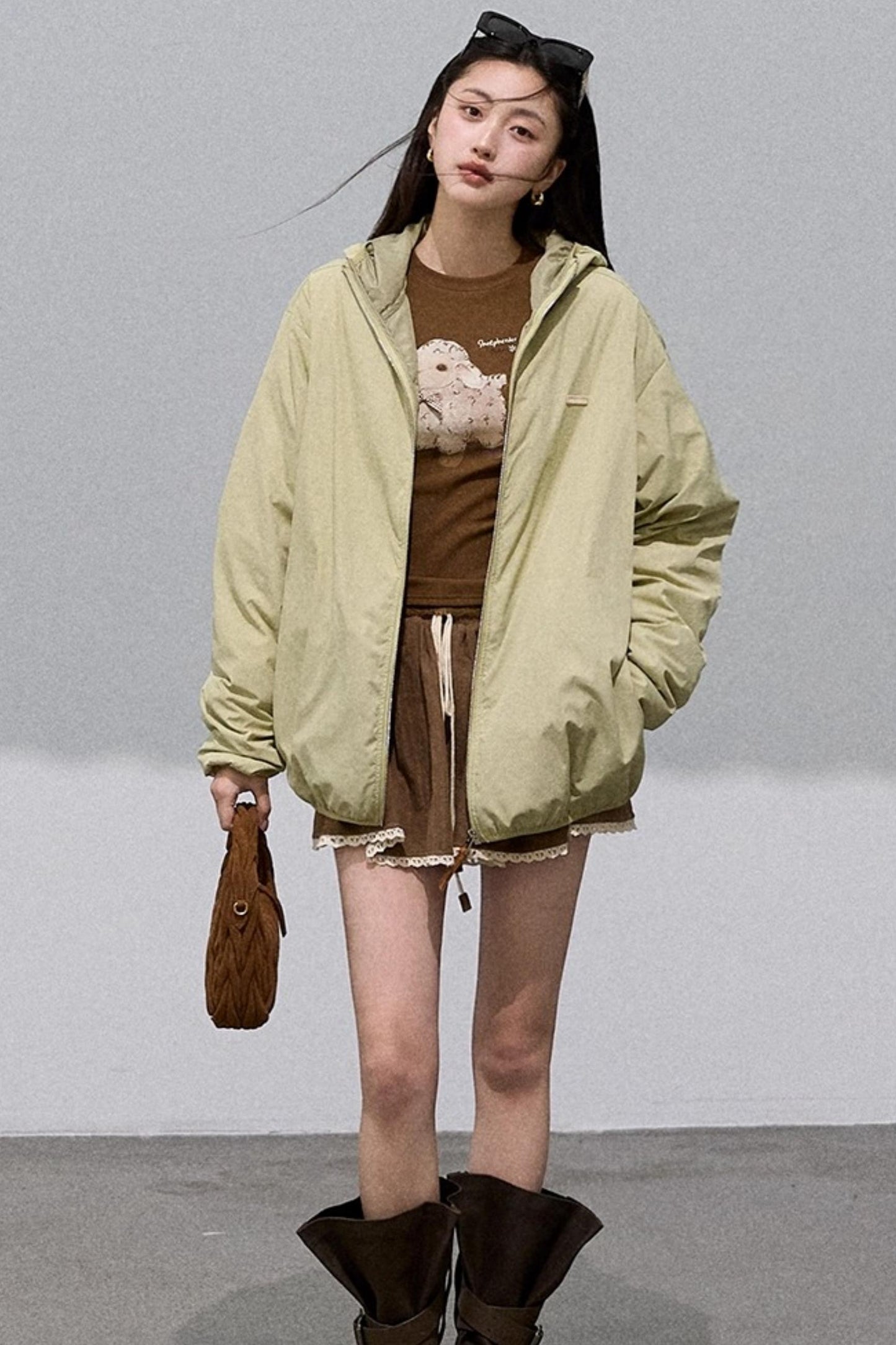 Old Money Leather Label Down Jacket