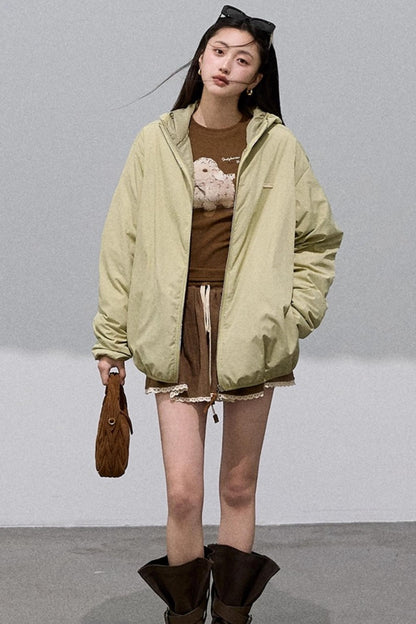 Old Money Leather Label Down Jacket