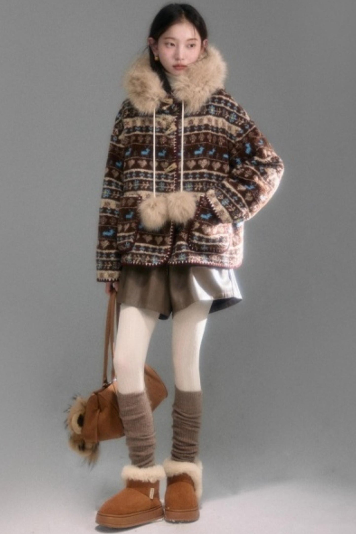 Spicy Coffee Leather Shorts