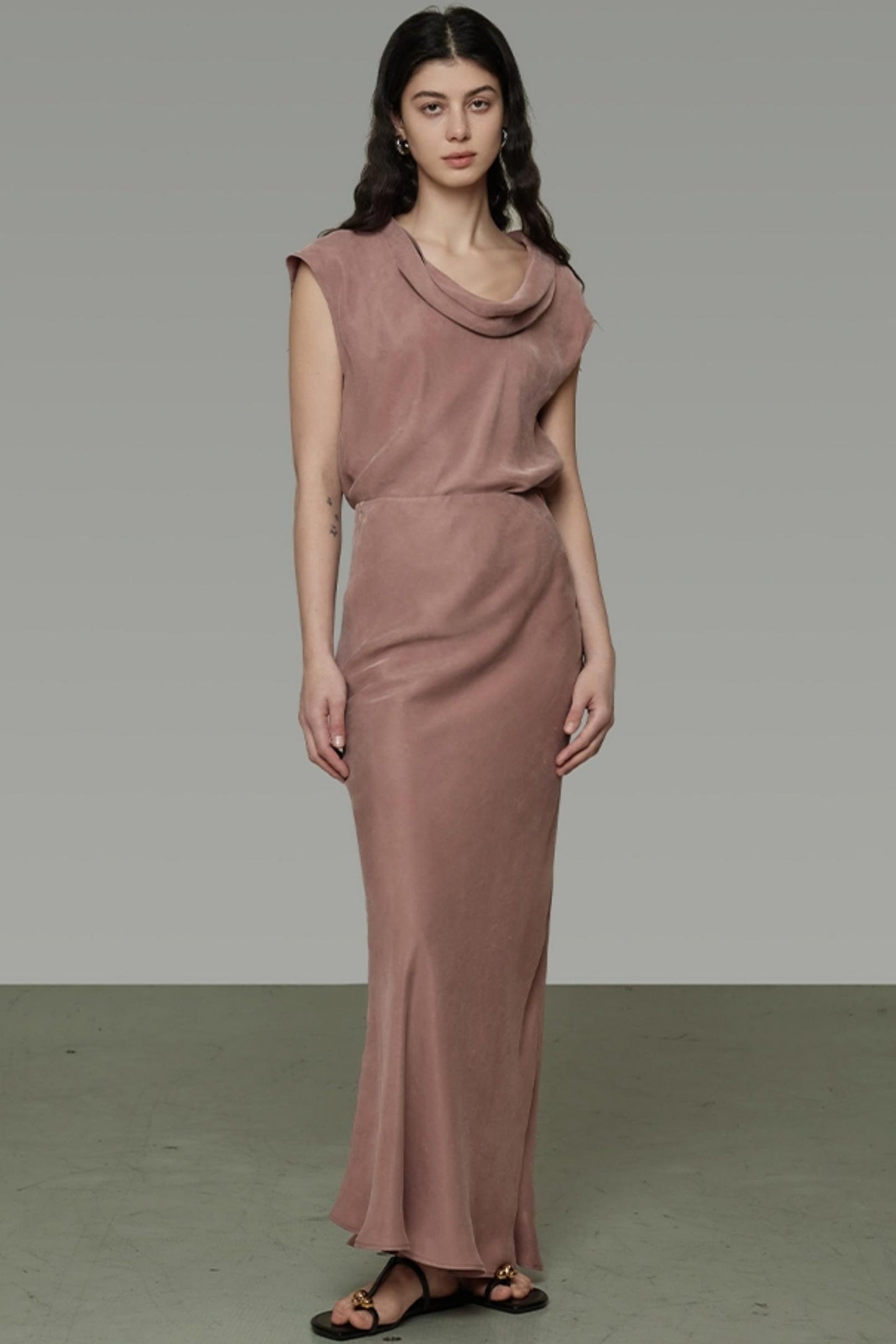 Chic Draped Bustier Skirt