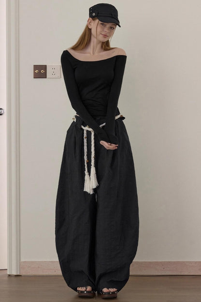 Lazy Retro Loose Casual Pants