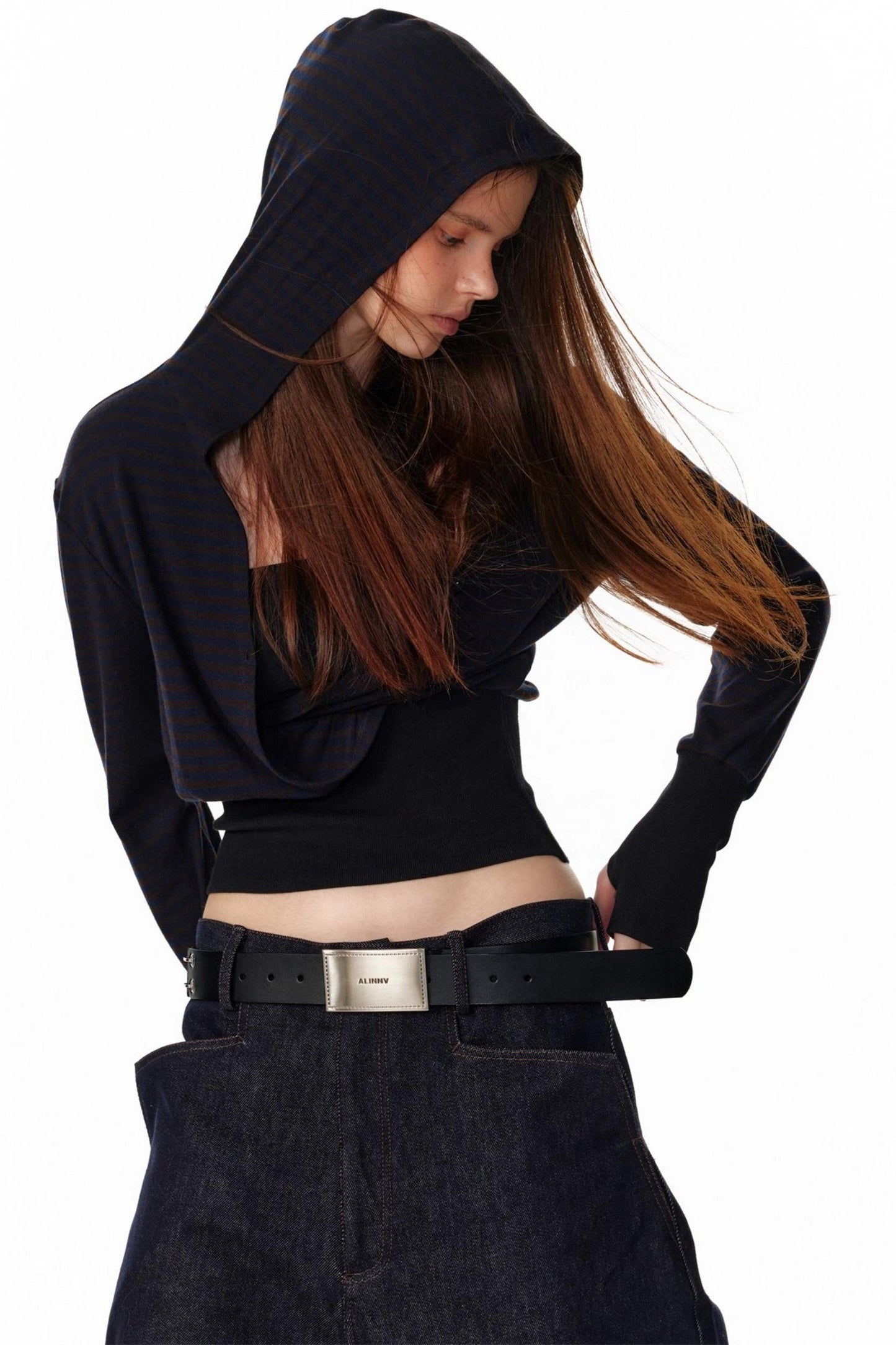 Slim Wool Striped Long Sleeve T-Shirt