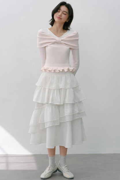 Vintage Flower Puffy Skirt