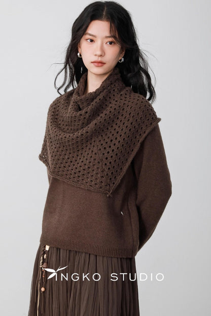 Sauce Brown Shoulder Sweater