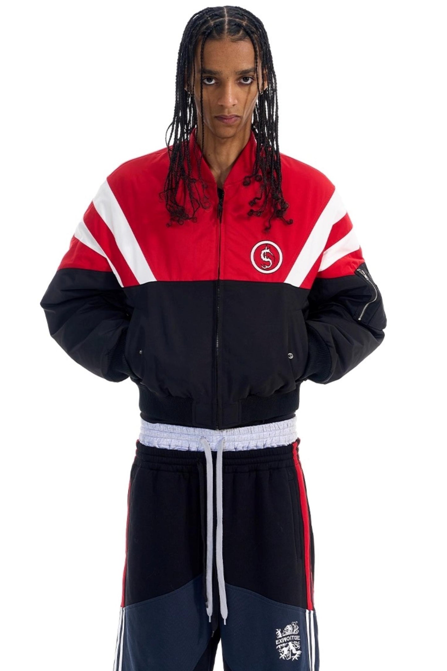 Contrast Cotton Bomber Jacket